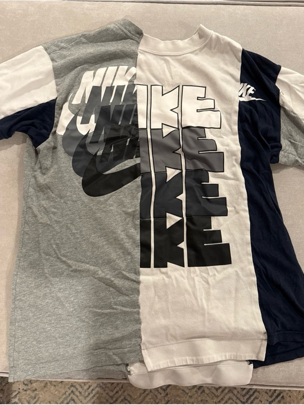 Nike Men’s Colorblock Graphic Tee - White/Grey/Navy